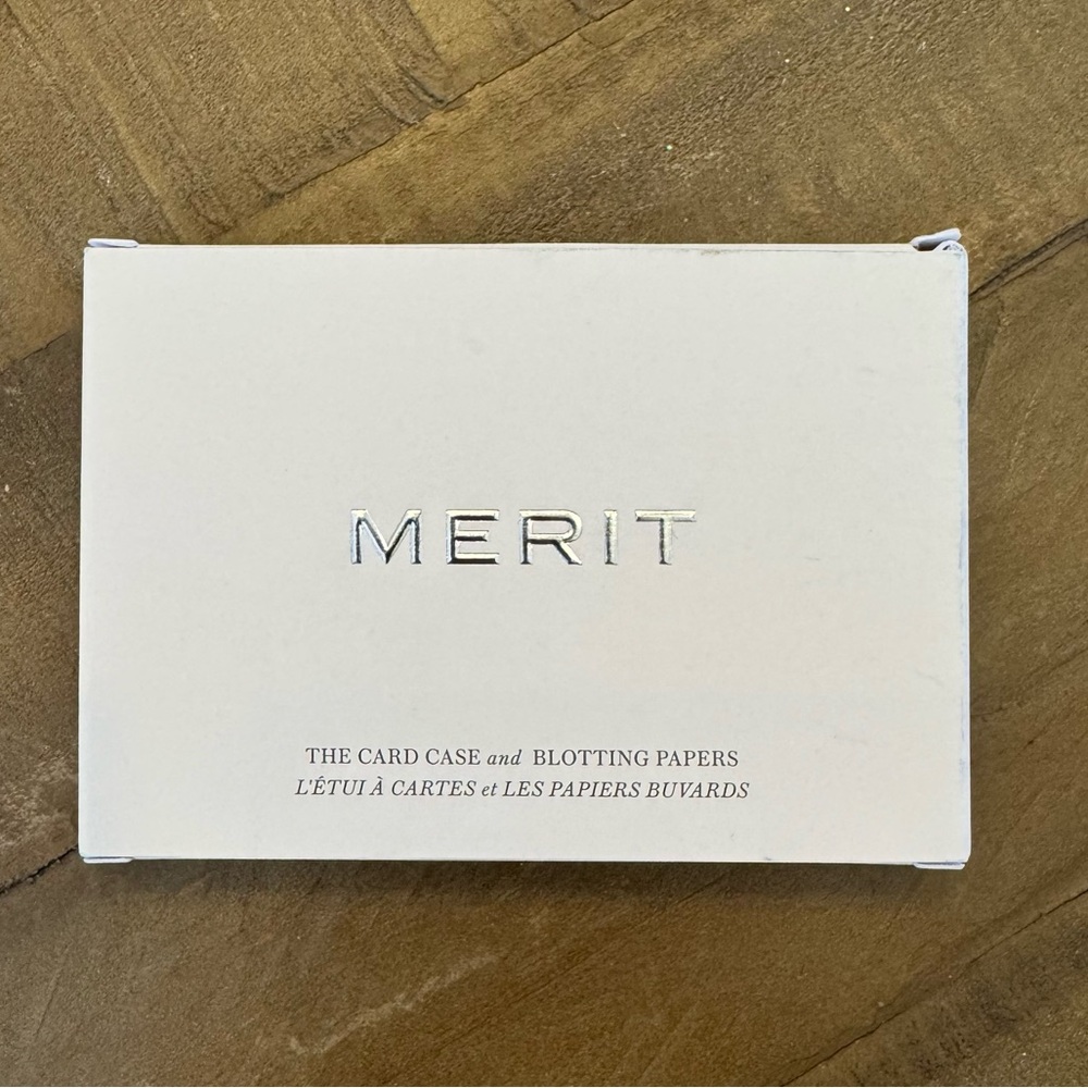 MERIT Beauty Card Case & Blotting Papers NWT | Boxed | Minimalist Gift